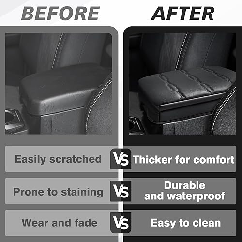 Miniatura 177 de Muslogy Funda de consola central compatible con Honda Pilot 2023 2024 2025, 2024 2025 2026 Ridgeline/Passport Accesorios para apoyabrazos, tapa