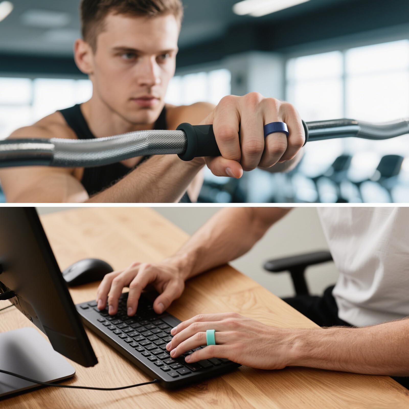 Paquete de 4 fundas ultrafinas compatibles con Oura Ring Gen 4/Oura Gen 3 | Funda protectora de silicona elástica antiarañazos para ULTRAHUMAN Ring AIR/RingConn Gen 3/Gen 2/2 Air