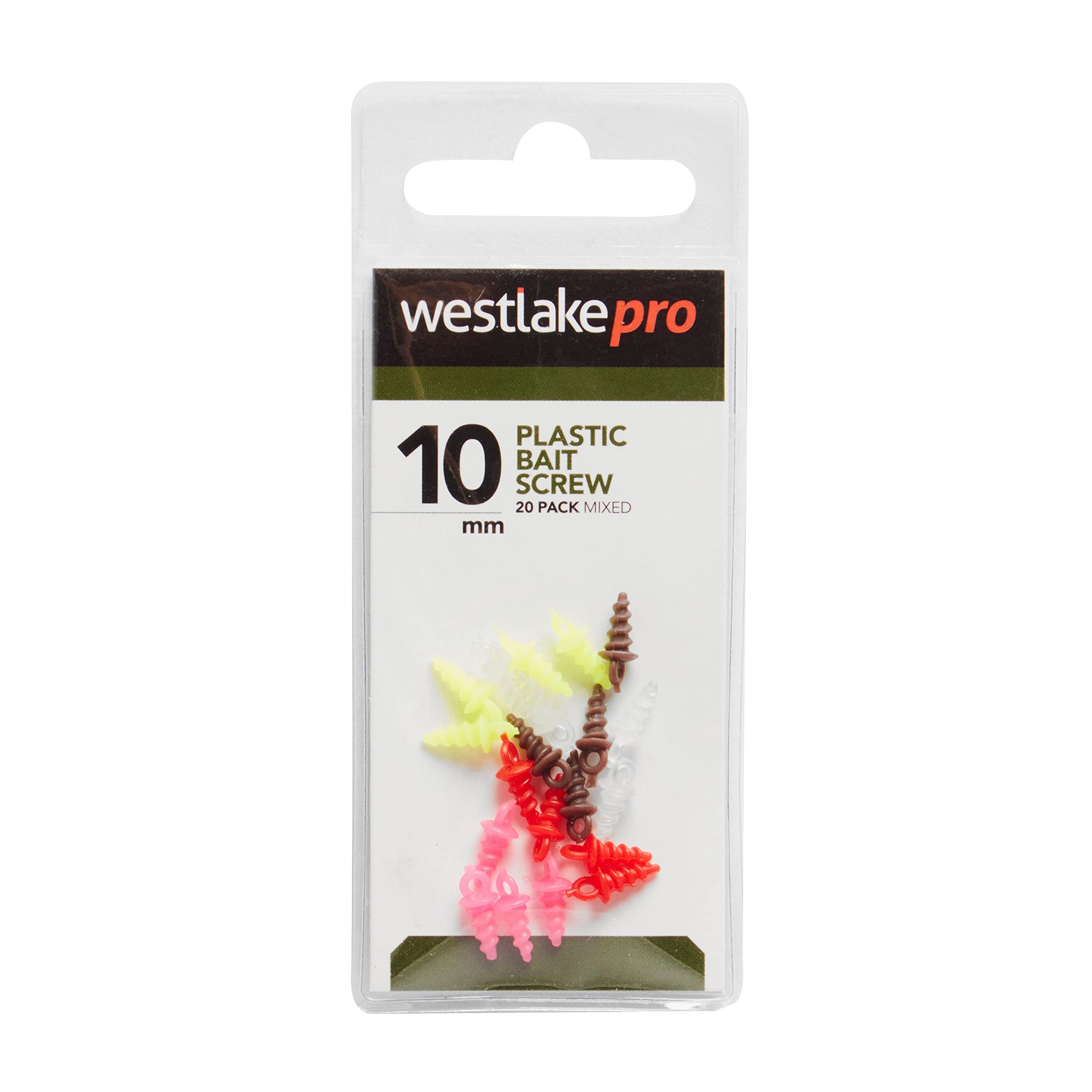 WESTLAKE Plastic Bait Screw 10mm 20Pk, Natural, One Size