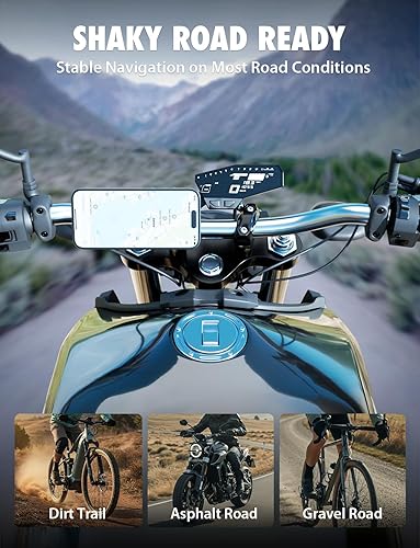 Miniatura 6 de Bracketron MagAlign MAX Soporte magnético para teléfono para bicicleta, soporte de teléfono para manillar con fuerte succión magnética y rotación de