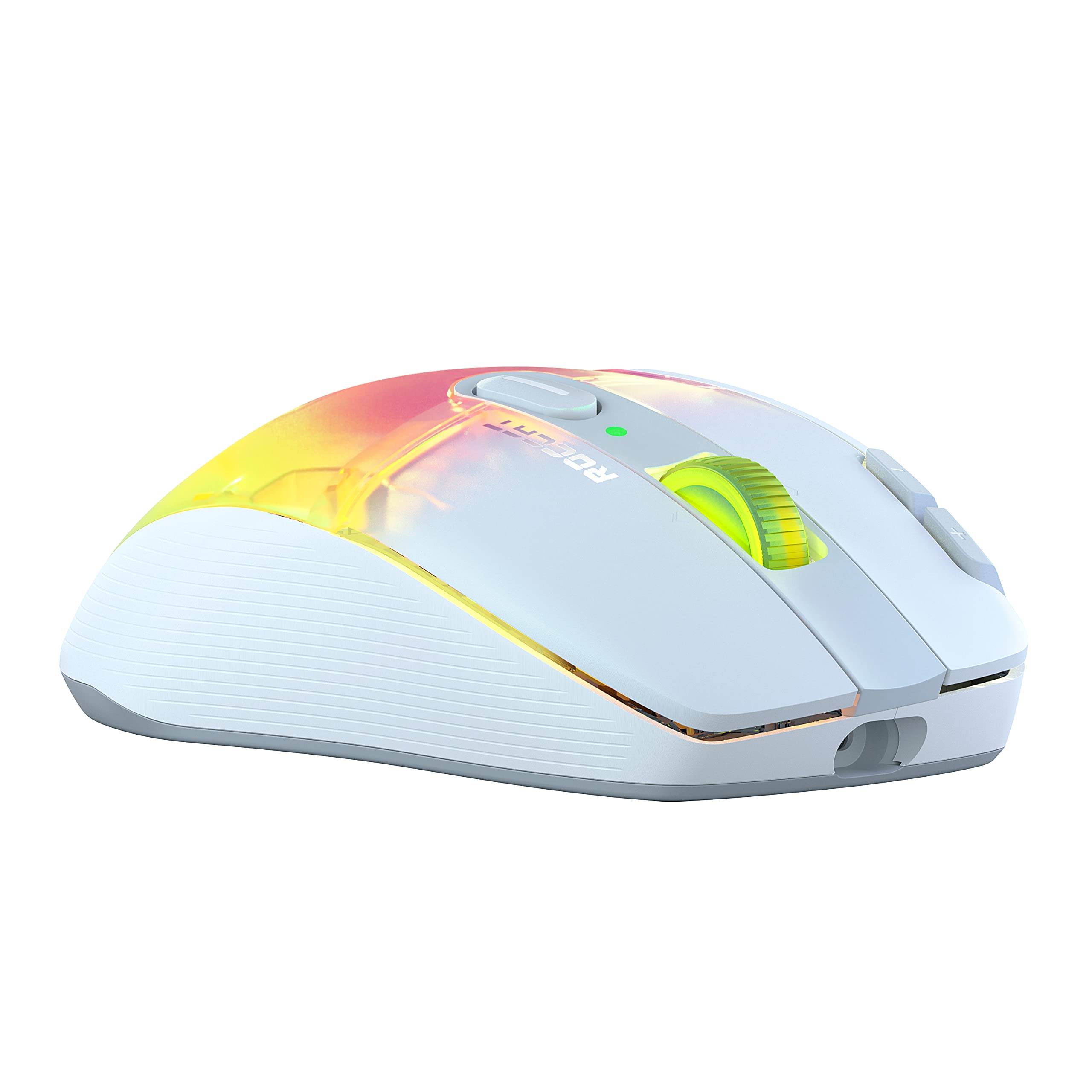 ROCCAT Kone XP Air ?Çô Wireless Customizable Ergonomic RGB Gaming Mouse, 19K DPI Optical Sensor, 100-hour Battery & Charging Dock, 29 Programmable Inputs & AIMO RGB Lighting, 4D Wheel ?Çô White