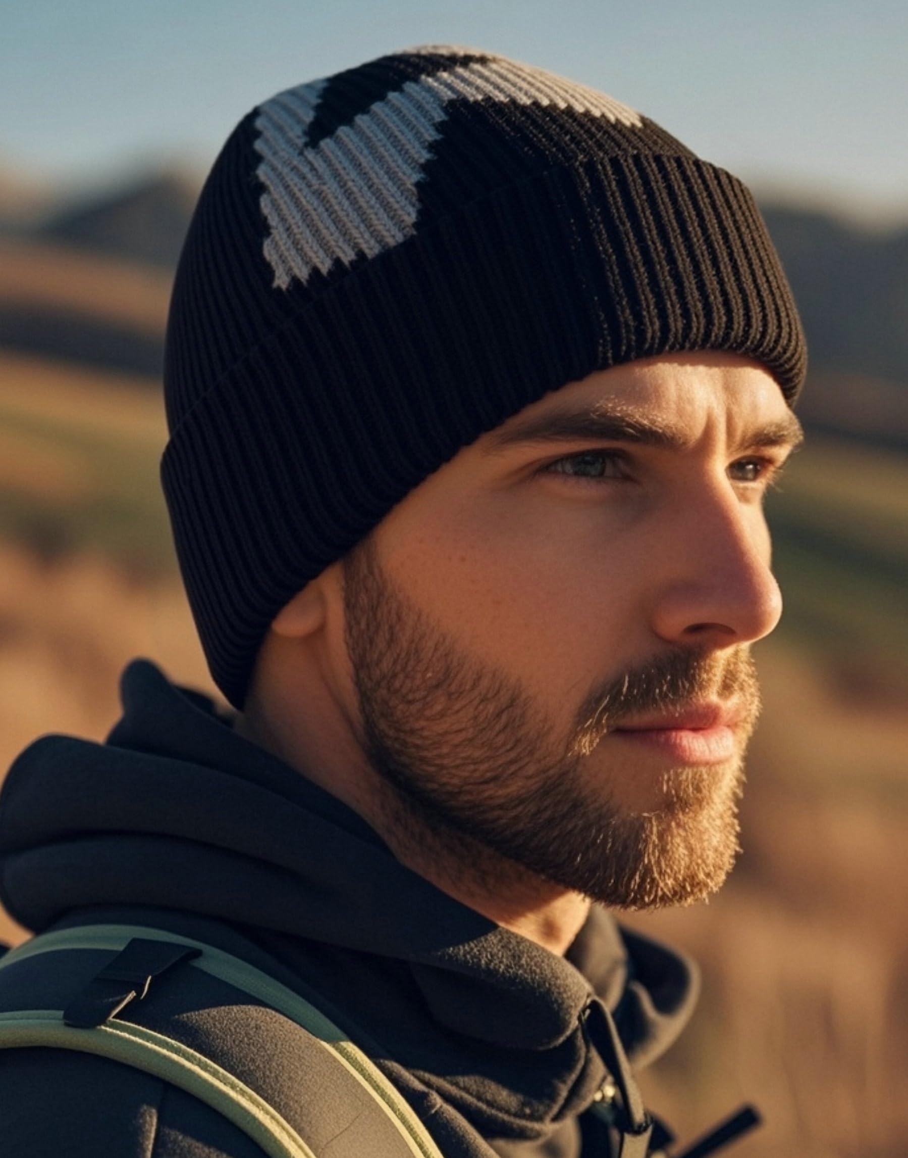 Pioneer Camp Bonnet d'hiver en laine mérinos épaisse pour homme - Pour temps froid - Pour randonnée, ski, escalade - Décontracté - Extérieur