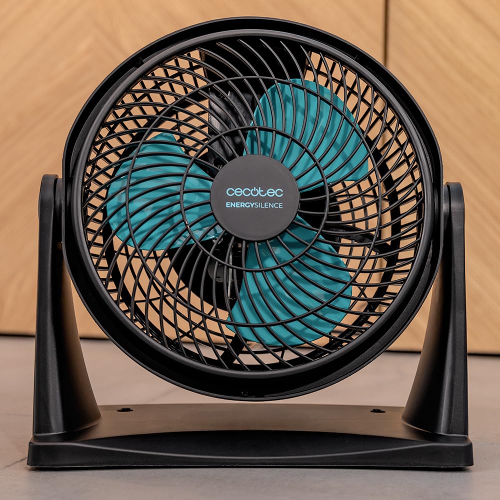 Cecotec - Ventilatore da pavimento industriale EnergySilence 900 FloorFlow. 30W, Diametro 9 Pollici, 2 Velocità, 3 Pale Aerodinamiche, Facilità d'Uso e Massima Sicurezza