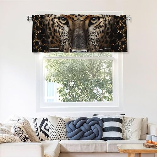 Miniatura 11 de Valances for Windows Kitchen Valance Curtains 54 x 18 Inch Guitarra Pattern Curtain Valance Rod Pocket Window Valances Blocking Light Short Curtain