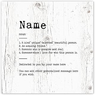 Name Noun Definition Canvas Posters Wall Art for Indoor Decor Distressed Funny Minimalist Dictionary Canvas Wall Art Quotes for Hallway Nursery Framed Office Artwork Wall Decor 12x12 Inch