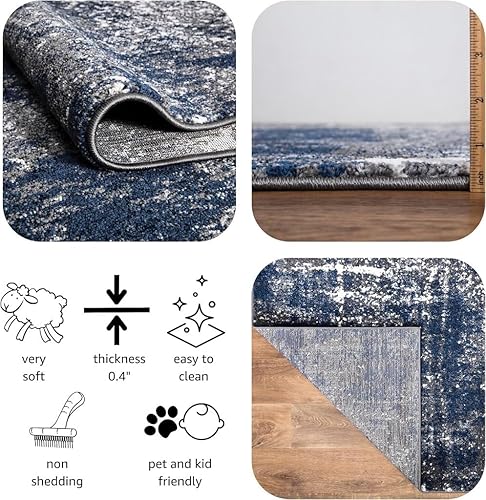 Miniatura 8 de Keen Home Design - Tapetes sin desprendimiento, abstractos, para cocina, sala de estar, dormitorio, comedor, o entrada. Tamaño 2 pies y 8 pulgadas x