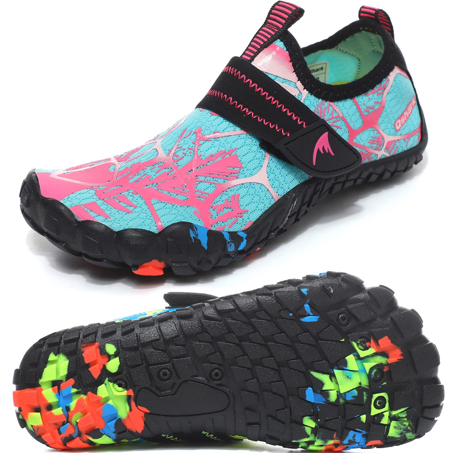 Quickshark Kids Water Shoes Boys Girls Barefoot Aqua Socks Outdoor Indoor Quick Dry Sandals Lightweight Slip On Walking Sneakers for Beach Pool Swim (