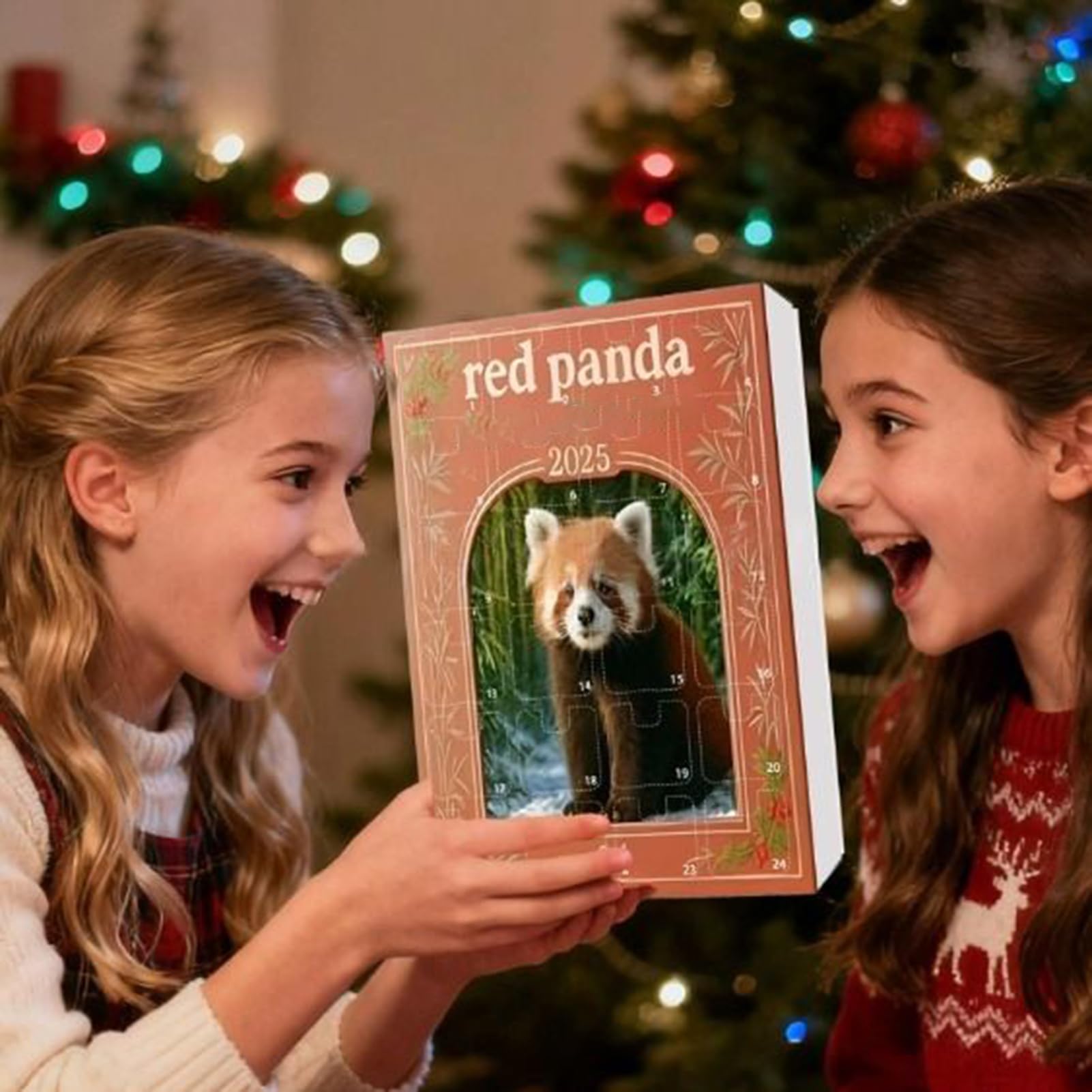 Calendrier De L'Avent 2025 Raton Laveur - 24 Jours Décoratif En Acrylique Pour Noël