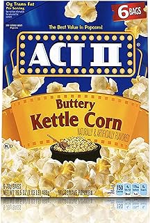 Kettle Corn - ACT II Buttery Kettle Corn - 6 Bags