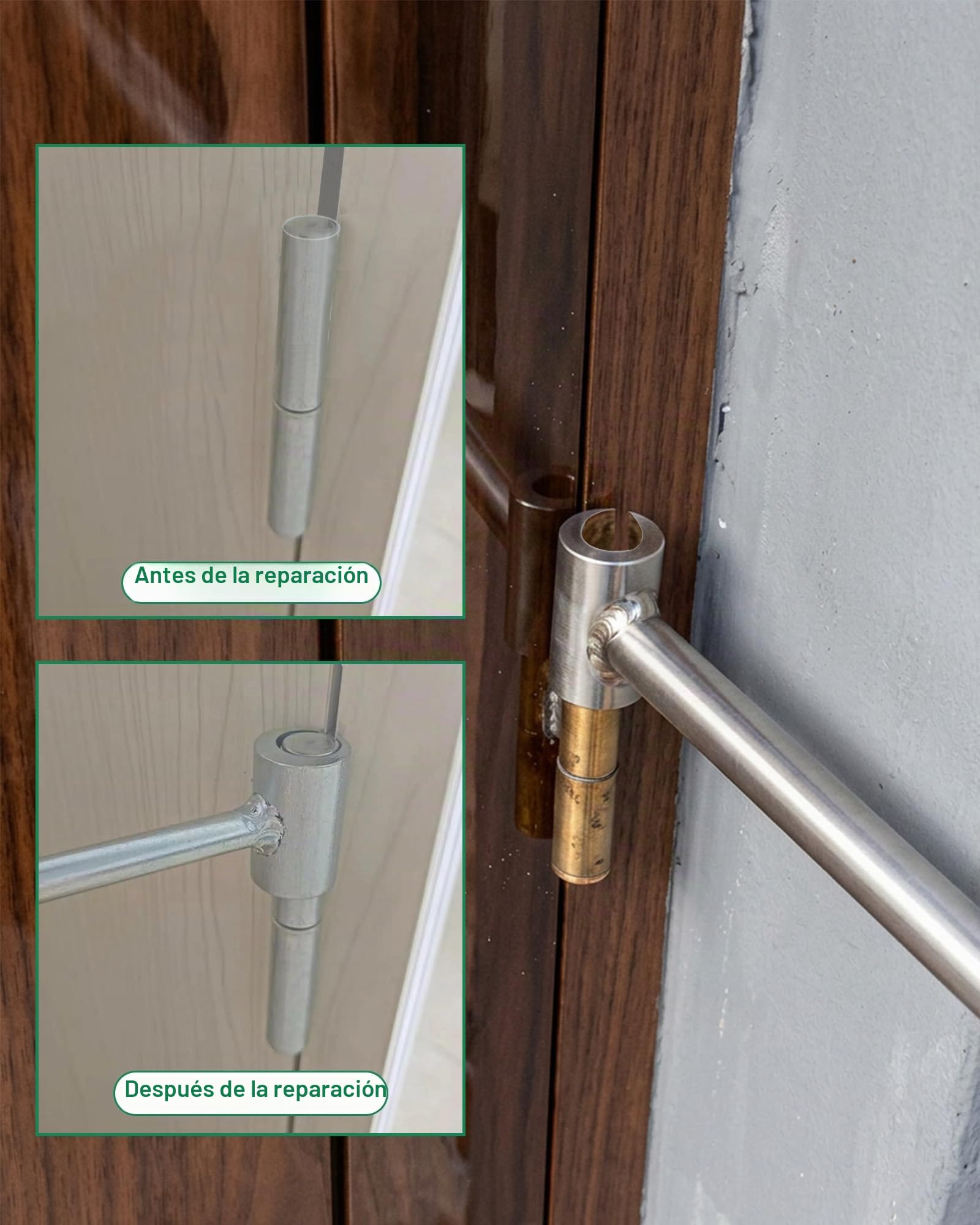 Herramienta de Ajuste de Bisagras de Puerta: Llave de Ajuste de Espacio de Bisagra Herramienta Reparación Bisagras Puerta para Puertas con Bisagras Tipo Bandera (14 + 19 + 23 + 25 mm)