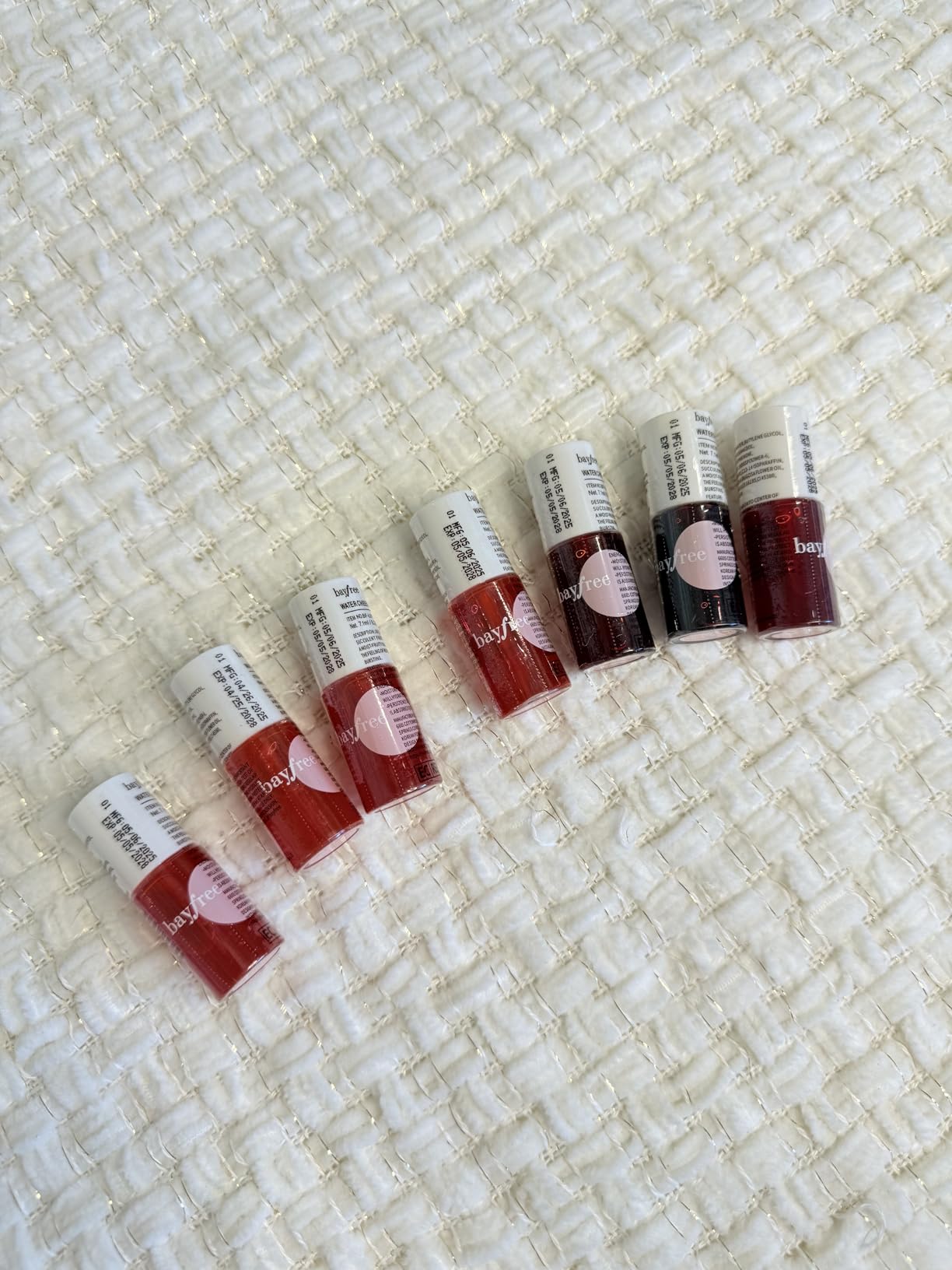 bayfree Lip Tint Stain Set, 7 PCS Lip Stain Long Lasting Waterproof, Lightweight, Non-sticky, Transfer-Proof, Matte Finish (fruit land)