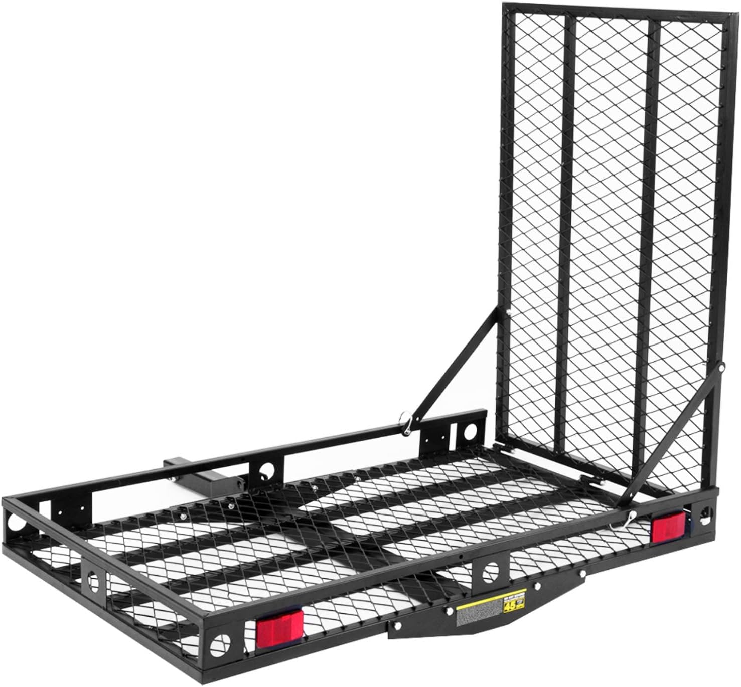Happytools Hitch Cargo Carrier with Ramp, Folding Heavy Duty Steel