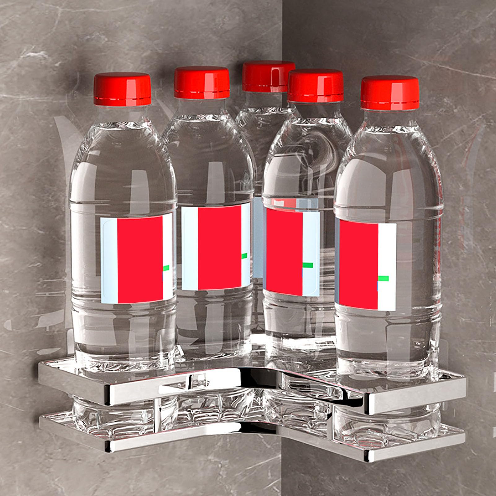 Corner Shower Caddy Stainless Steel Storage Rack Adhesive Shower Organizers No Drilling Bathroom Shelf for Home Bathrocom