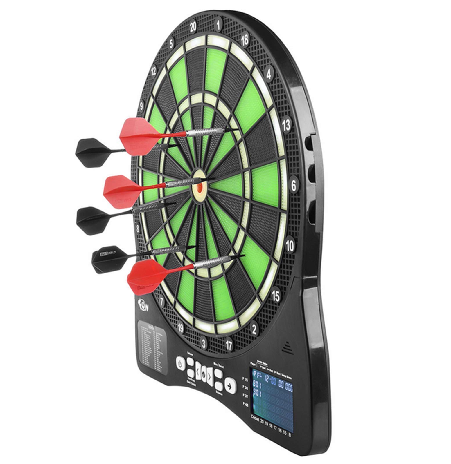 Electronic Dartboard, Display LED 155inch Dartboard Dart Cabinet 9 Tip Darts Complete Dartboards Set,Black