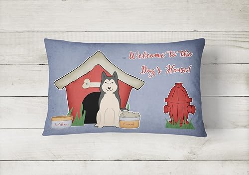 Miniatura 2 de Caroline's Treasures BB2779PW1216 Dog House Collection - Almohada decorativa de tela de lona Laika Spitz de Siberia Occidental, 100% lavable a