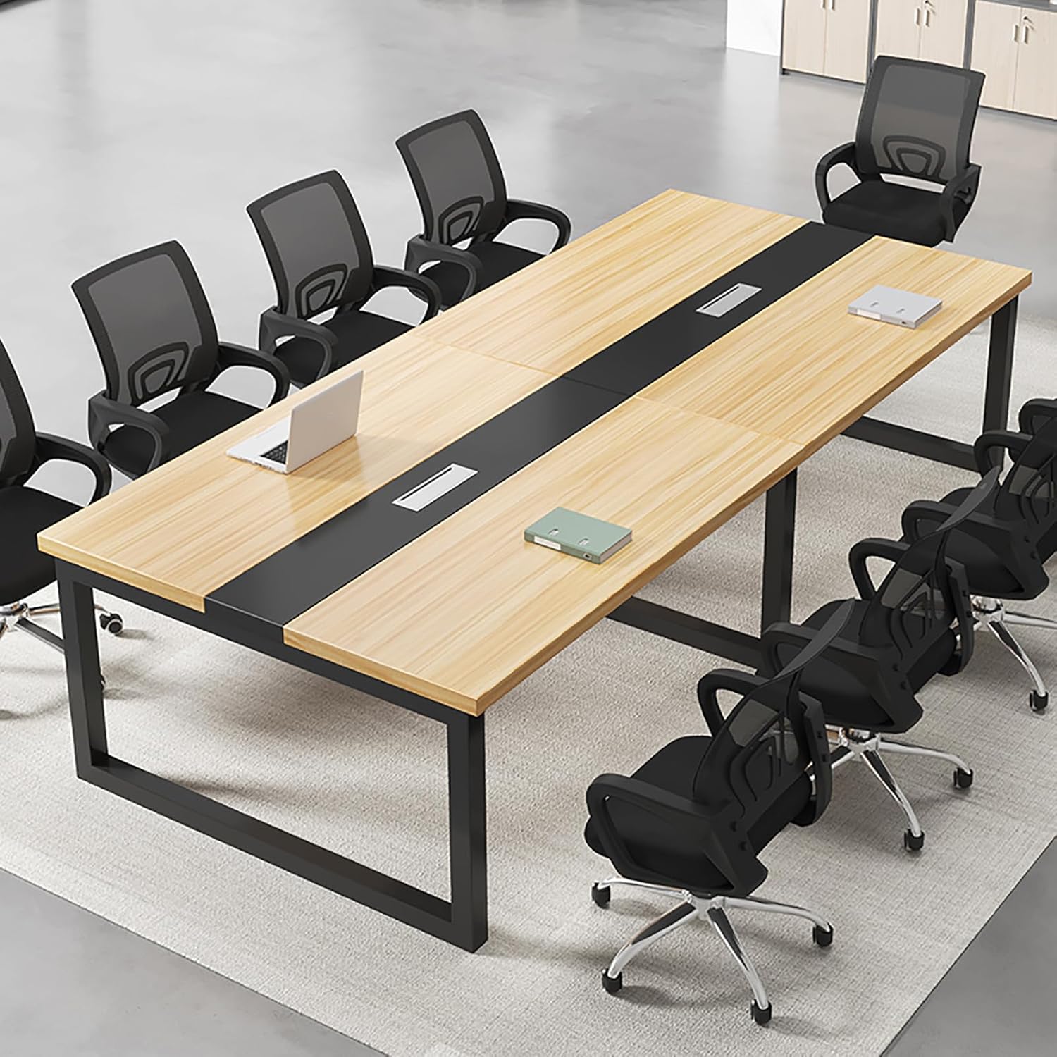 会議用テーブル、会議テーブル、オフィスの会議テーブル、ミーティングテーブル、会議机、デスク 会議室、大人数のグループ会議に適しており