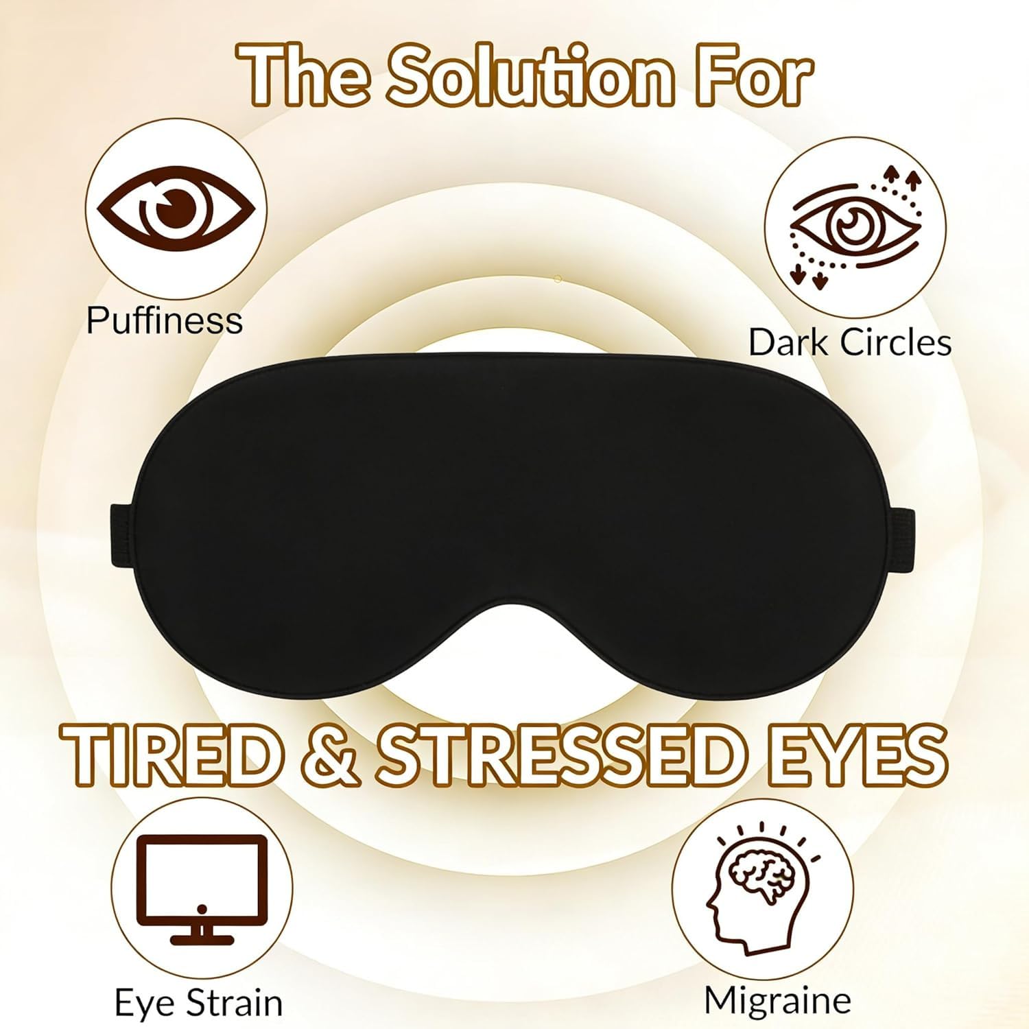 Antifaz de seda para dormir, apto para FSA/HSA, máscara de ojos para dormir, cubierta de ojos de seda de morera pura, bloquea la luz agradable a la piel y ligera, reduce los ojos hinchados para