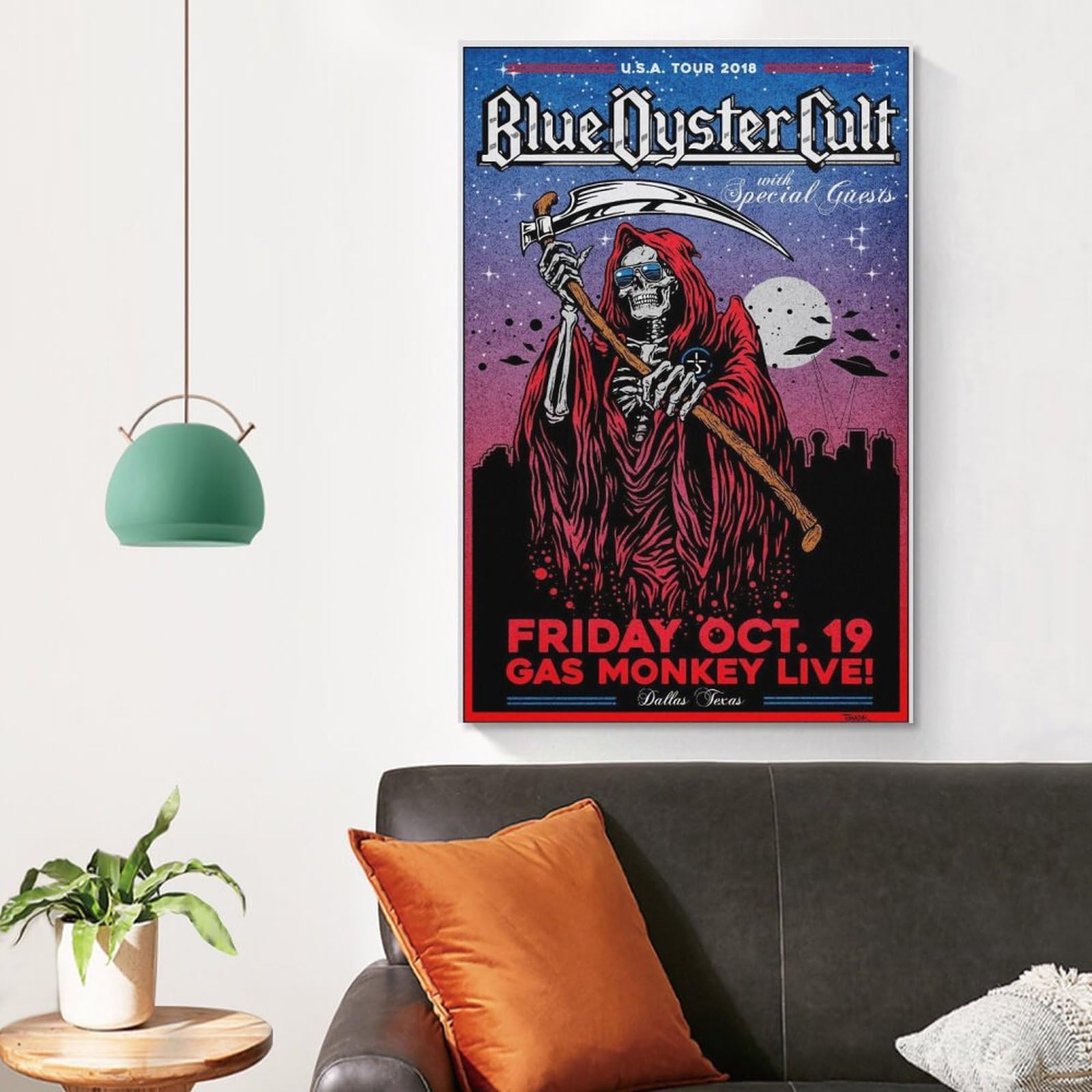 Amazon.com: Blue Oyster Cult Concert Poster Canvas Poster Bedroom