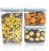 Vista 8 de Grandes contenedores de almacenamiento de alimentos herméticos con taza medidora, 4L con tapa emergente hermética para arroz, 6.06 lbs (2.75 kg)