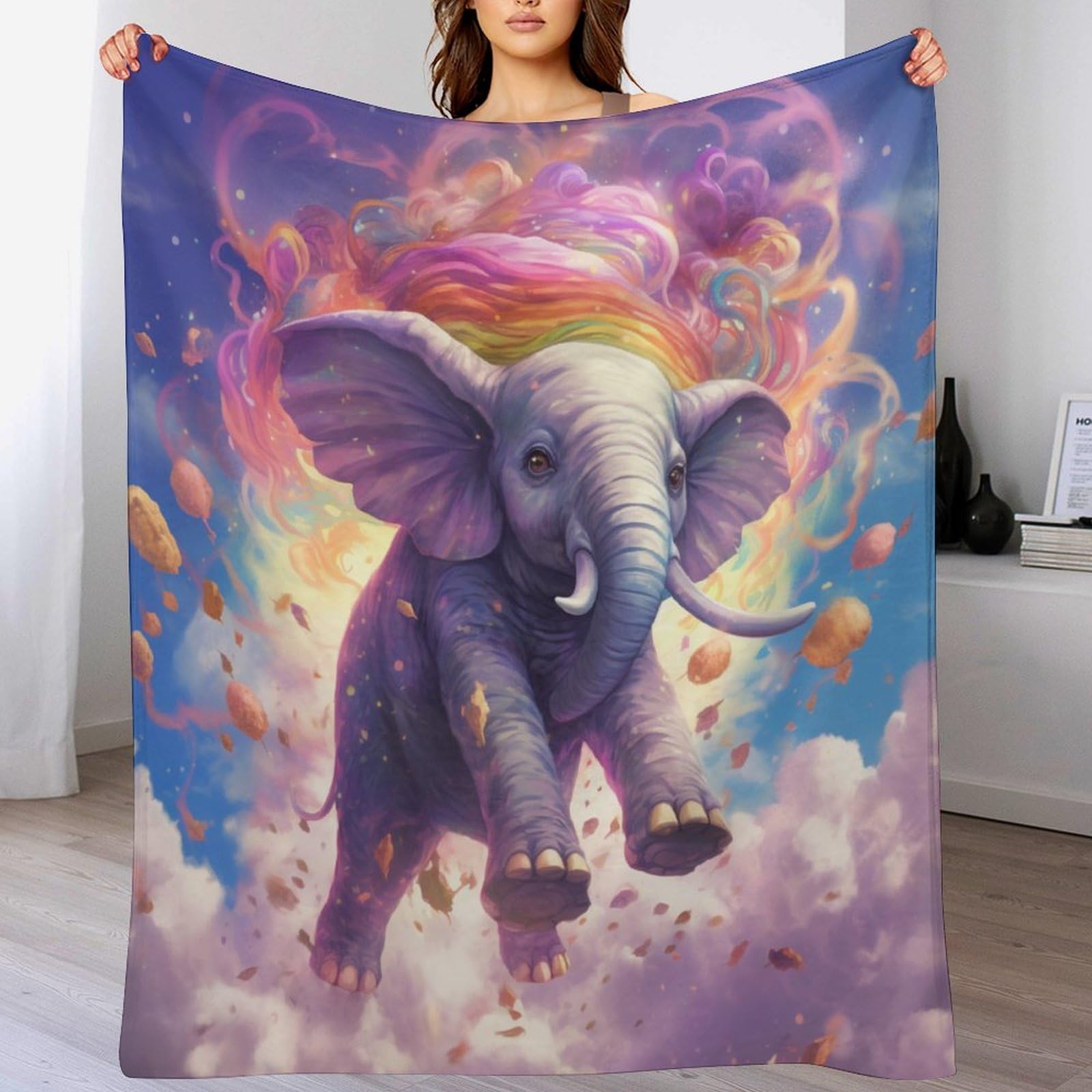 Manta de elefante suave de franela el regalo ideal para el hogar