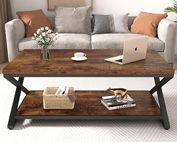 HSH Coffee Table for living room coffee tables Storage 120cm Rustic Brown