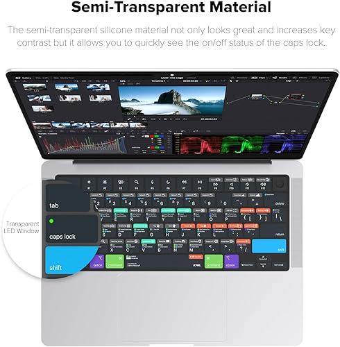 Miniatura 4 de JCPal Davinci Resolve Shortcut Guide - Funda de teclado para Apple MacBook Pro de 14 pulgadas y MacBook Pro de 16 pulgadas (modelos M1-M4) y MacBook
