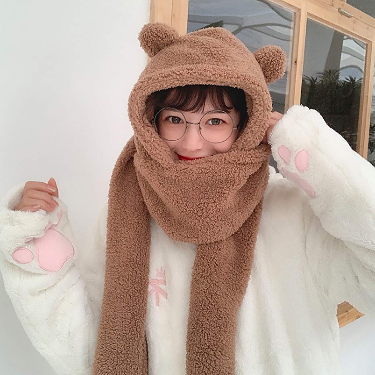 Amazon.co.jp: WHITE FANG(ホワイトファング) マフラー フード付き