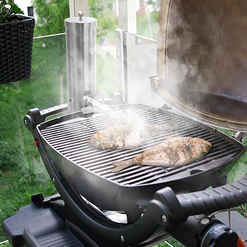 Miniatura 8 de Generador de humo frío con tapa y bomba de aire, ahumador eléctrico portátil para barbacoa, pellets de madera, ahumador al aire libre, accesorio