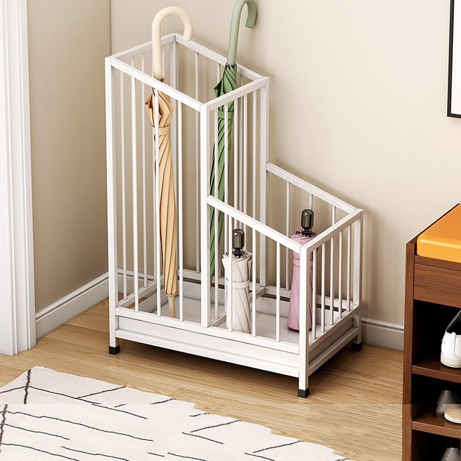 Porte-parapluies d'intérieur en métal avec conception durable haut de gamme
