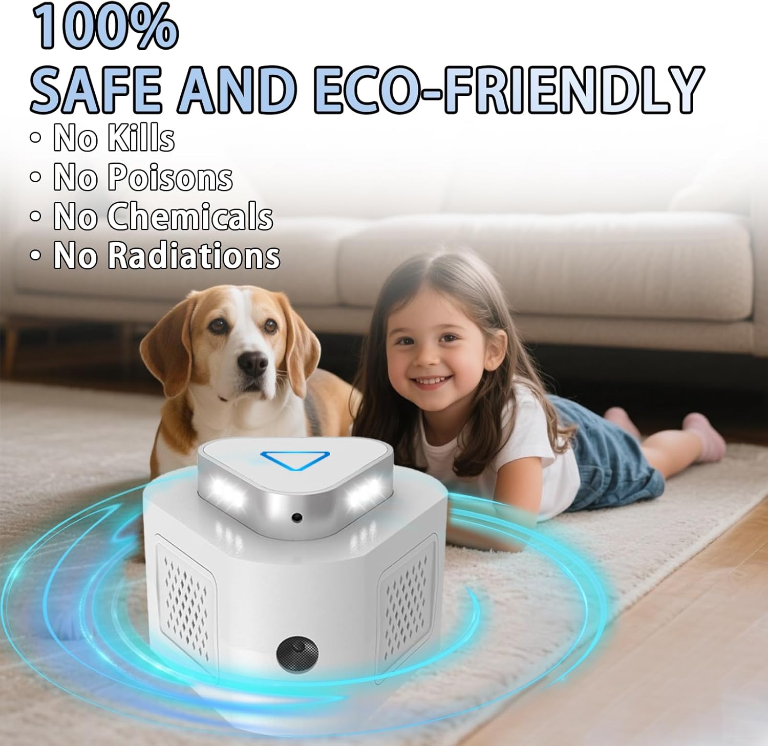 2 Packs Mice Repellent Ultrasonic Plug in Rodent Repeller Indoor, 360° Pest Control Indoor Pest Repellent, Mouse Deterrent for Home, Kitchen, Attic, Garage,4 Mode Switching - Image 6