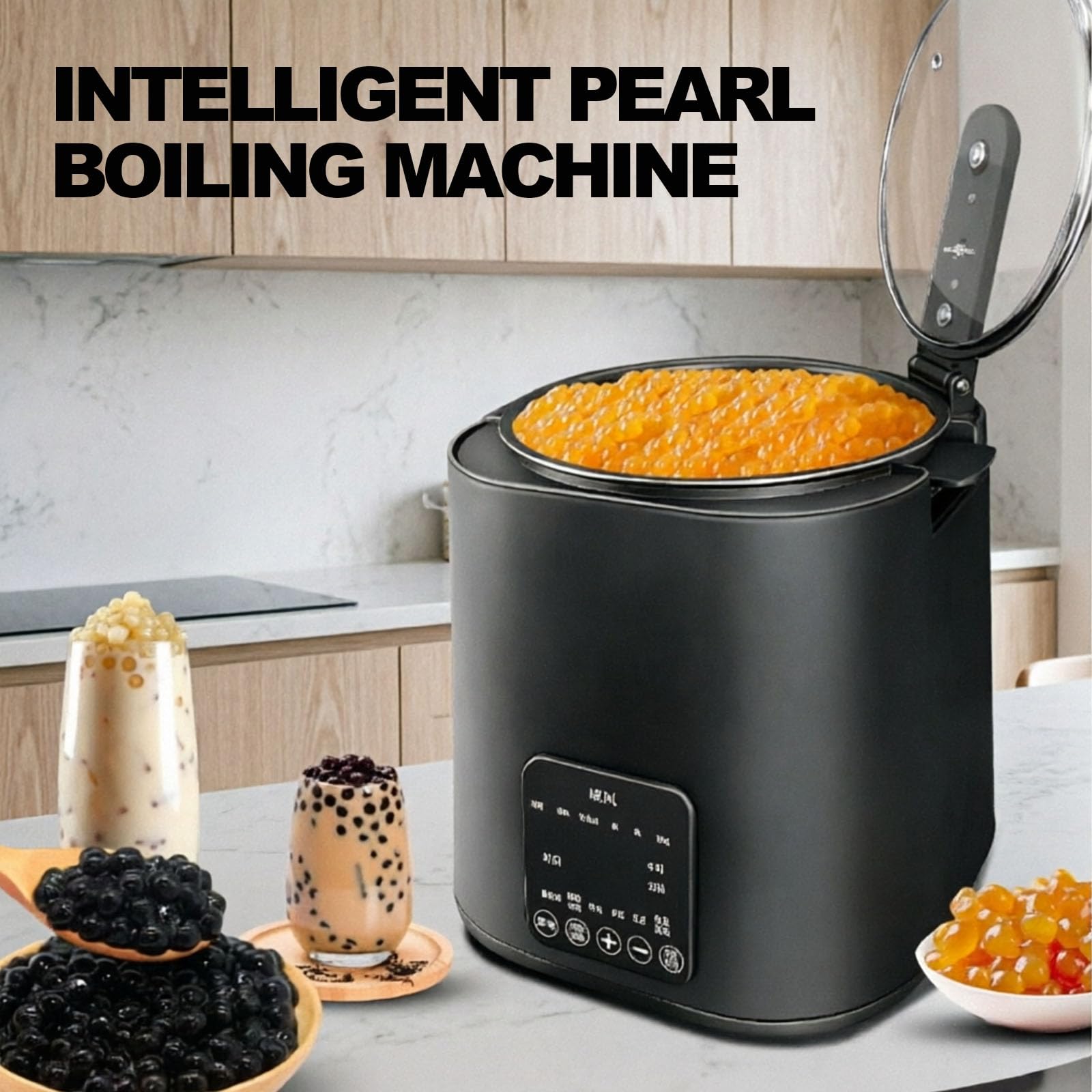 Macchina Automatica Per Preparare Perle Di Tapioca, Modello Commerciale Da 9 Litri, 1300 W, Con Controllo Intelligente Della Temperatura E Touch Screen, Ideale Per Preparare Perle Di Tapioca Al