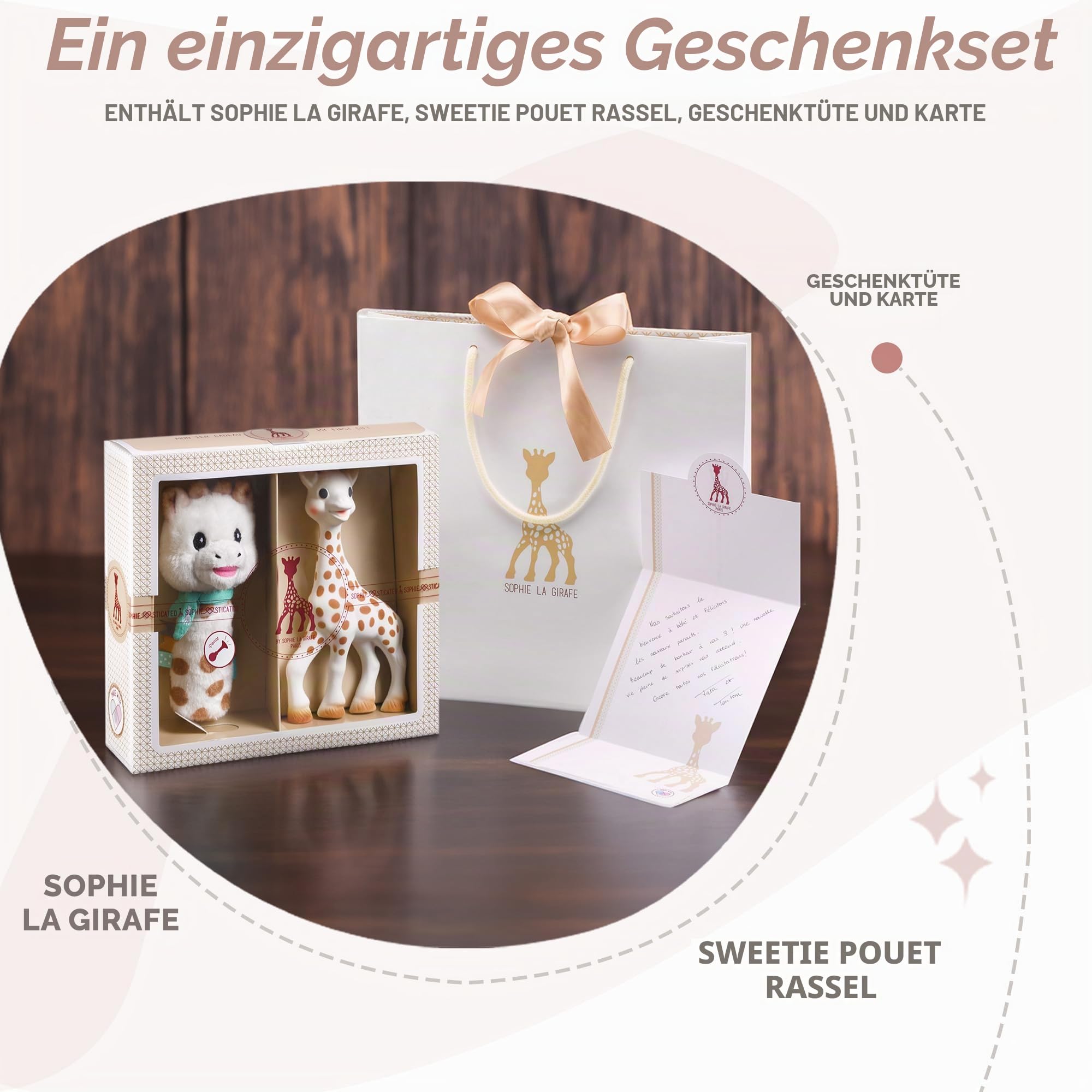 Sophie la Girafe - Geburts-Set + Quietsch-Rassel - Ab Geburt