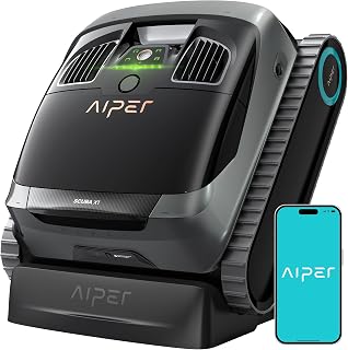 AIPER Scuba X1 (2026 Upgrade) Cordless Robotic Pool Cleaner: 6600 GPH Suction, Ultra-Fine Filter, Wireless Dock, Waterline Scrubbing (2150 sq.ft)