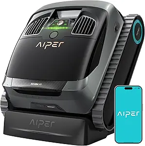 AIPER Scuba X1 Cordless Robotic Pool Cleaner, Upgraded Battery Life and Cross Pattern Smart Navigation, Horizontal Waterline Scrubbing, Ideal for Inground Pools up to 2,150 sq.ft