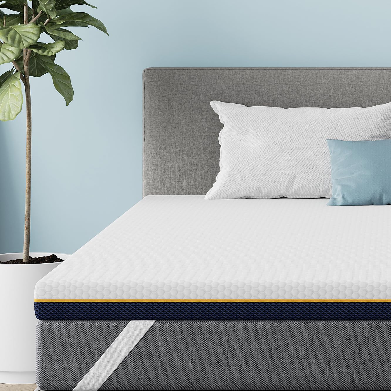 Surmatelas DEWINNER sur Matelas 2 Personnes 140x190 cm, épais de 7,5 cm en Mousse mémoire, équipé d'une Housse extérieure Amovible, Frais, Respirant et antiallergique, certifié Oeko-TEX.