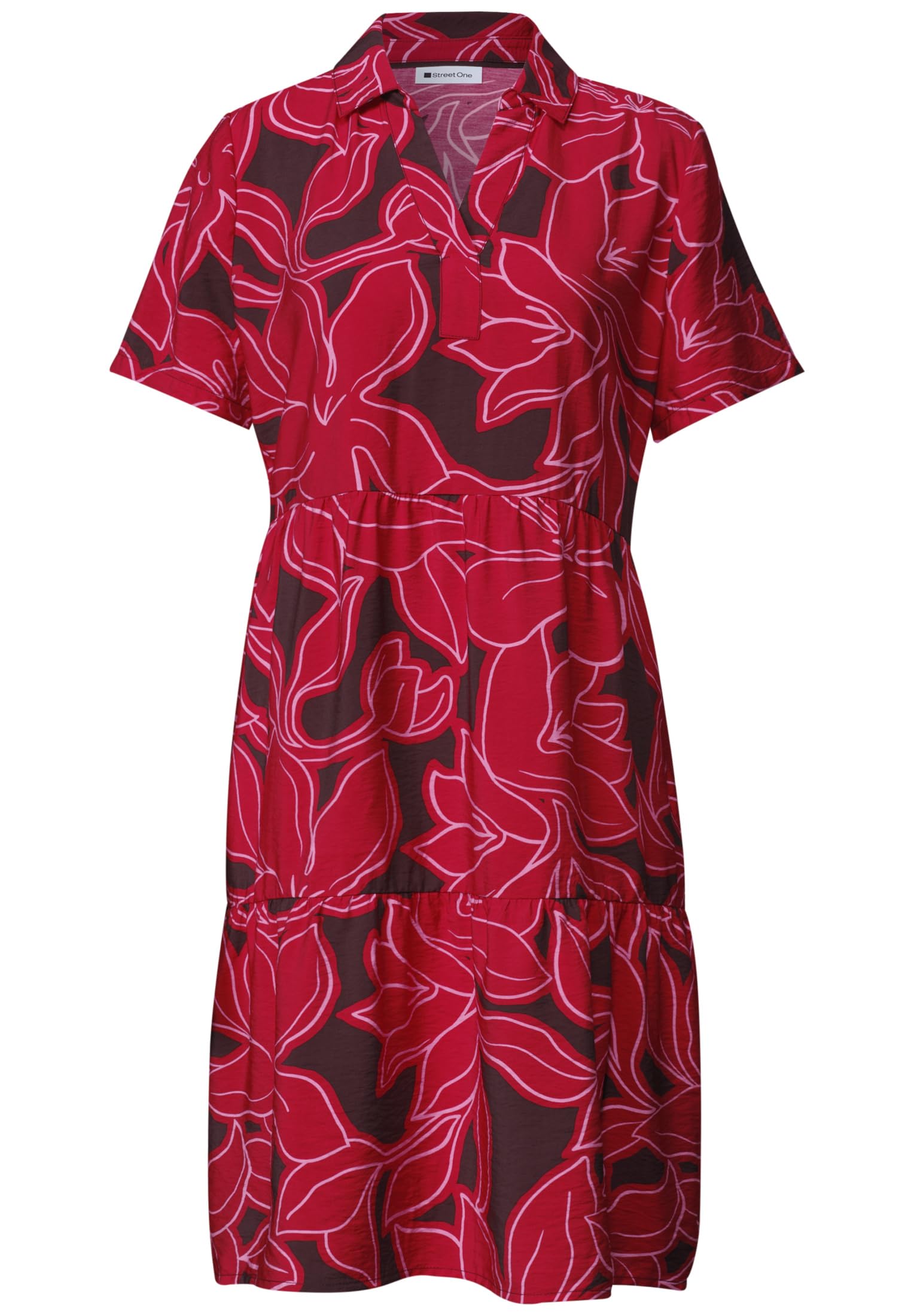 Street One Knielanges Kleid mit Kurzarm und Print