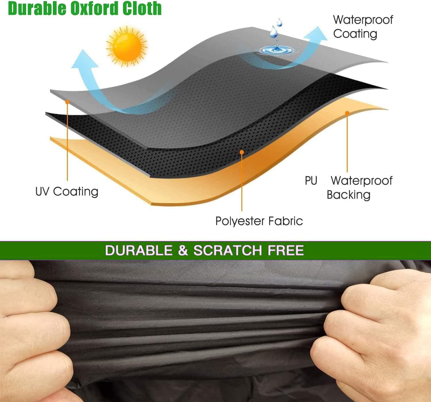 Copertura impermeabile per trattore da equitazione, adatta a ponti fino a 137,2 cm, resistente poliestere Oxford 600D, copre contro raggi UV, polvere, sporco, vento, per giardino all'aperto