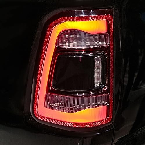 Miniatura 4 de Para Dodge Ram 1500 Conjunto de luz trasera 2019-2022 tipo LED y lente roja cromada interior izquierda lado del conductor luz trasera 55112993AD