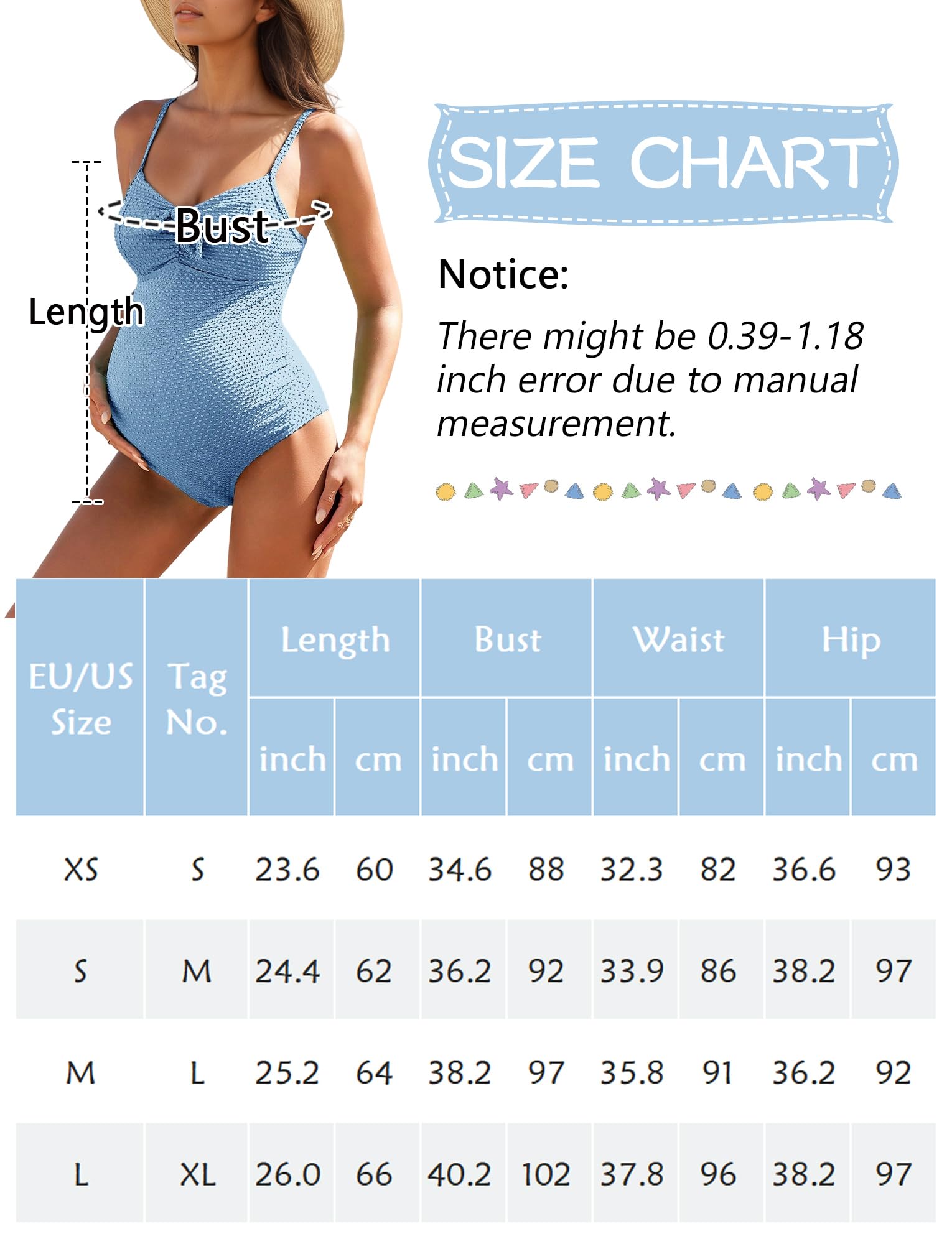 Happy Cherry Maillot de Bain Femme 1 Pieces Enceinte Maillot Grossesse Maternité Maternity Swimwear Vêtements de Plages Piscine Été