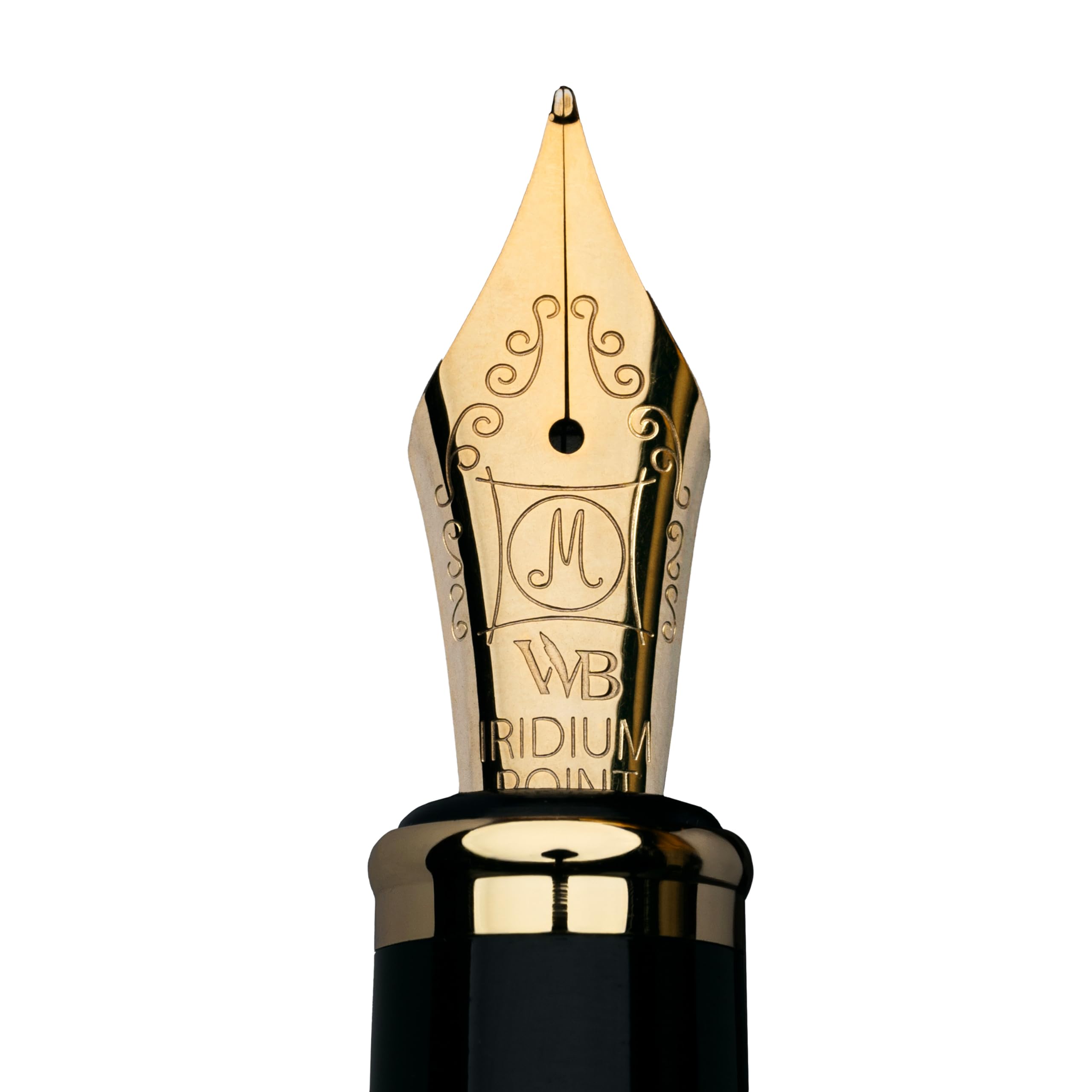 Wordsworth and Black Replacement Nib (Majesti Gold Trim Fountain Pen Nib), Black,Gold