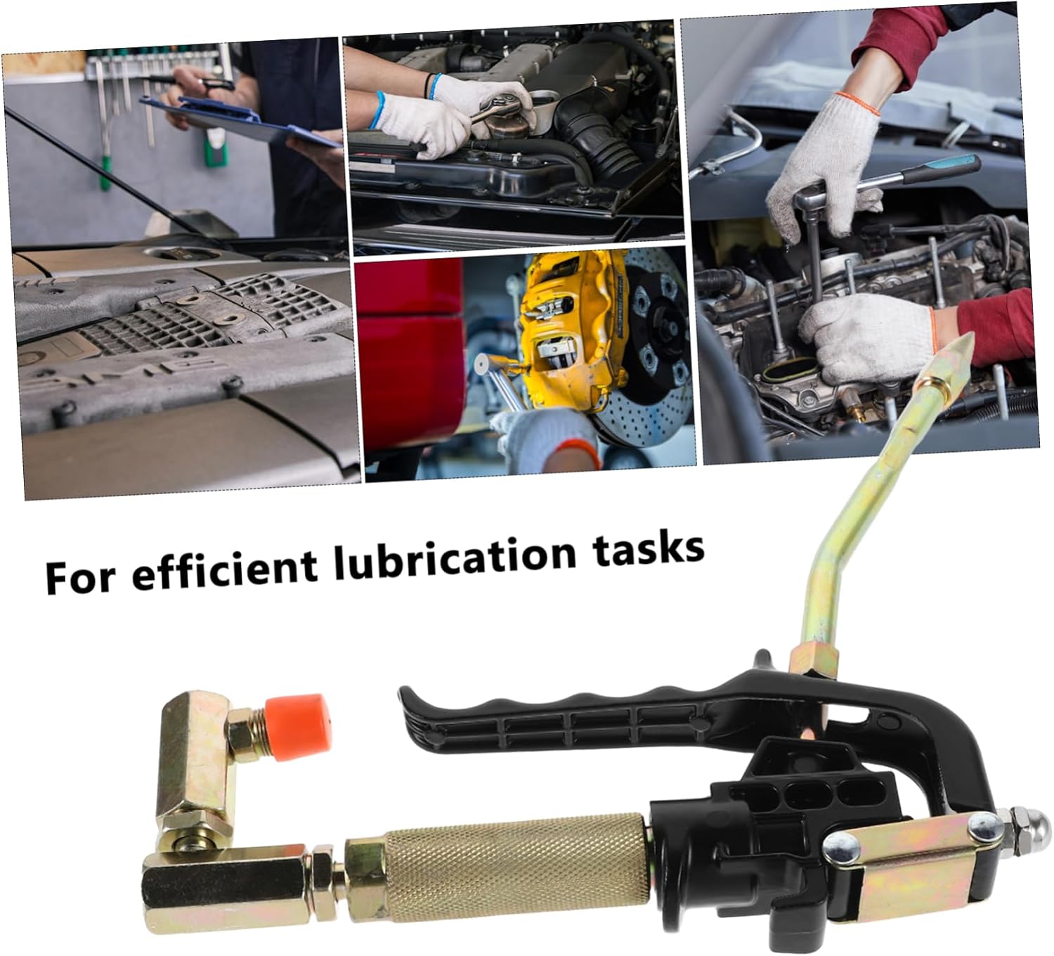 Generic Pneumatic Grease Coupler Adapter High Pressure Handheld Oiling Tool with Double Layer Wire Hose for Efficient and Quick Release Functionality