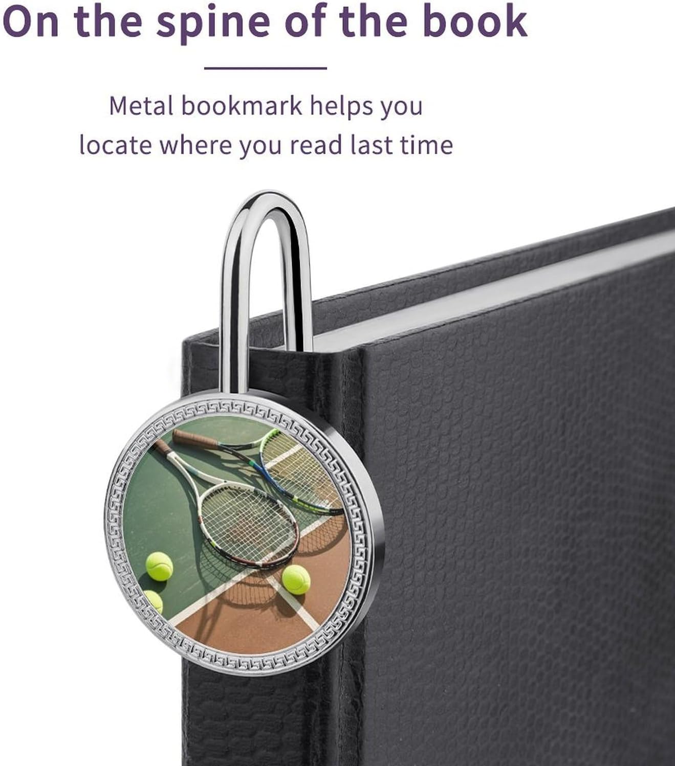 Tennis Racquets and Tennis Balls Metal Bookmarks Stainless Steel Bookmark Personalized Bookmarks for Book Lovers Writers Readers Teachers Men Women Adults Reading Accessories Gifts image 4