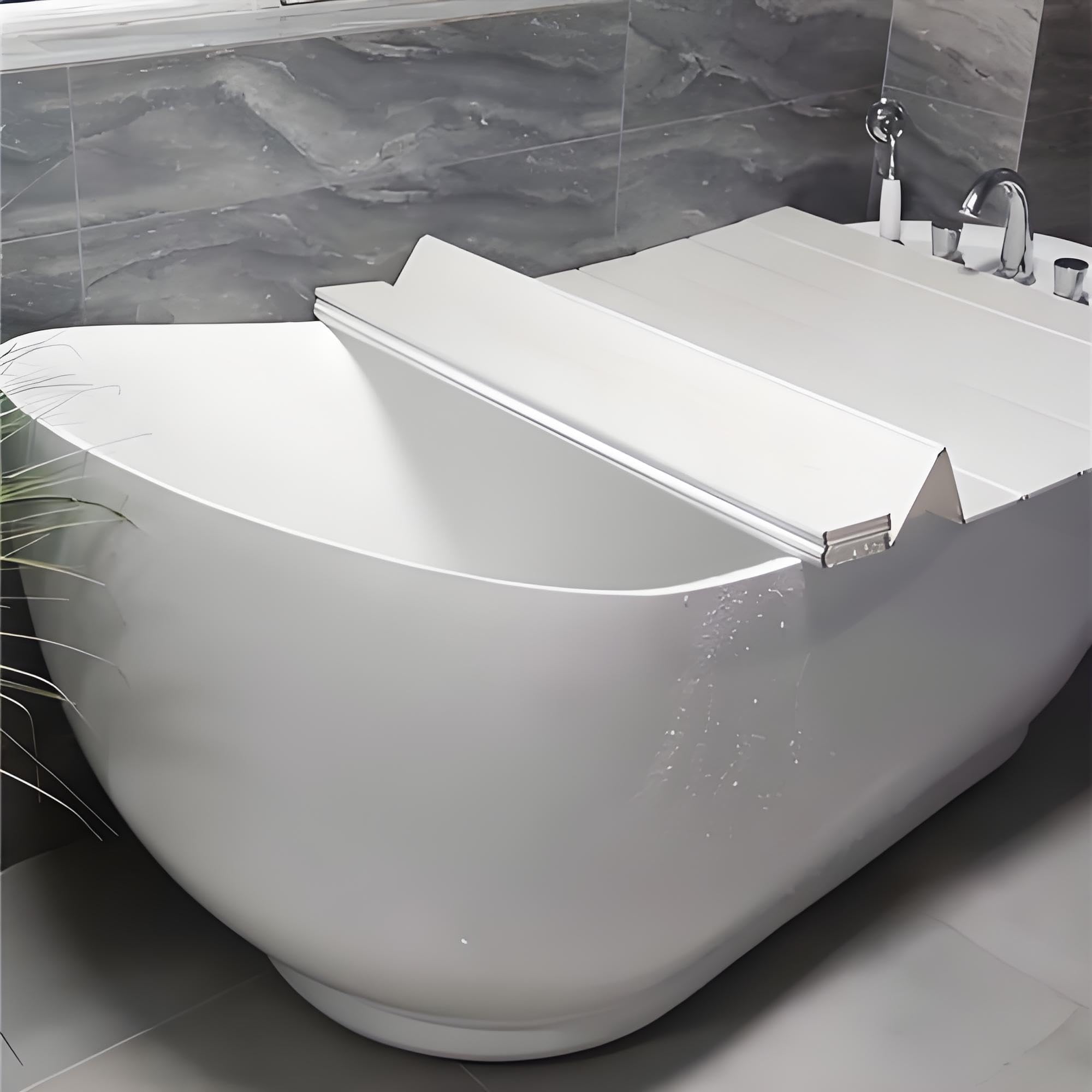 Badewannenabdeckung 180x80, Abdeckung Badewanne 80 cm Breit, Badewanne Abdeckung, Anti-Staub Faltbare PVC Platte Faltbarer Badewannenabdeckung für Badezimmer SPA (180 x 80 x 0.65cm)