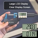 HDLNKAK Digital Micrometer, Outside Micrometer Precision Measuring Tool, 0-1"/0-25 mm, Inch/Metric 0.00005"/0.001 mm, Machinist Thickness Gauge Tool, Large LCD Display