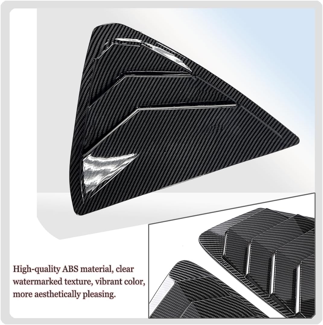 MUXEE Window Louver 2Pcs Side Vent Window Louvers for Mazda CX-5/CX5 2017-2025, ABS Print Sport Window Decorative Covers, Exterior Trim Accessories - Carbon Fiber