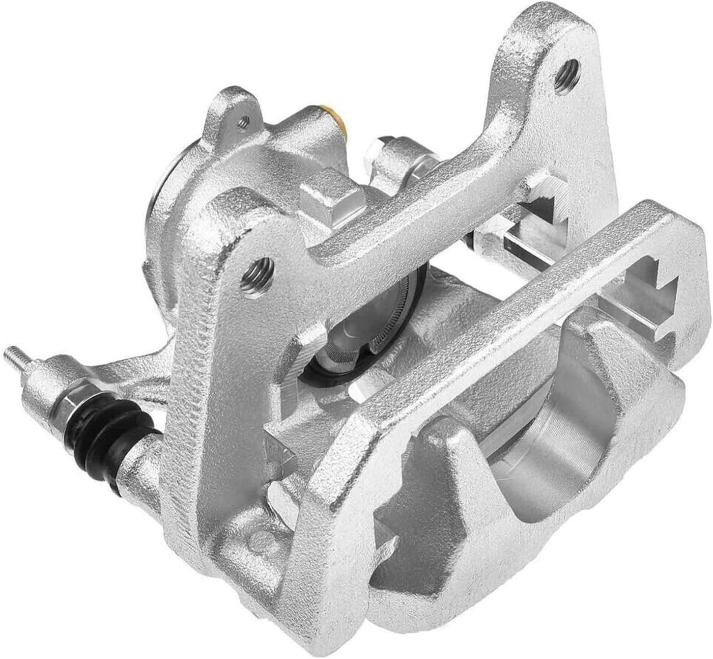 Detroit Axle - 2pc Rear Brake Calipers for 2014-2021 Jeep Cherokee Disc Brake Calipers w/Brackets 2015 2016 2017 2018 2019 2020 Replacement Assembly - [Models w/Dual Piston Front Caliper]