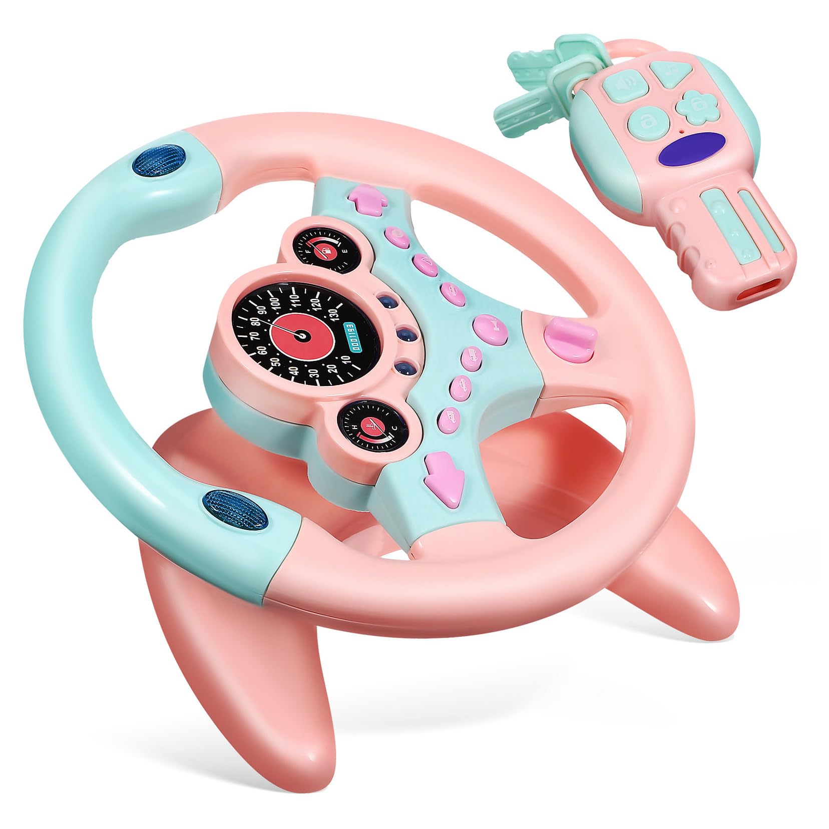 Hohopeti Giocattolo Montessori in Plastica Leggero Design Realistico, Simulatore di Guida Interattivo per Bambini e Toddler, per Gioco Educativo e Sviluppo Motorio