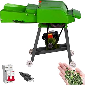TXMACHINE Lawn Mowers 800kg/h hay Cutter Machine with Miniature Circuit Breaker hay Cutter Silage Machine Electric Grass Cutter for Chaff,Corn Straw,Grass,Wheat Straw with Custom Motor