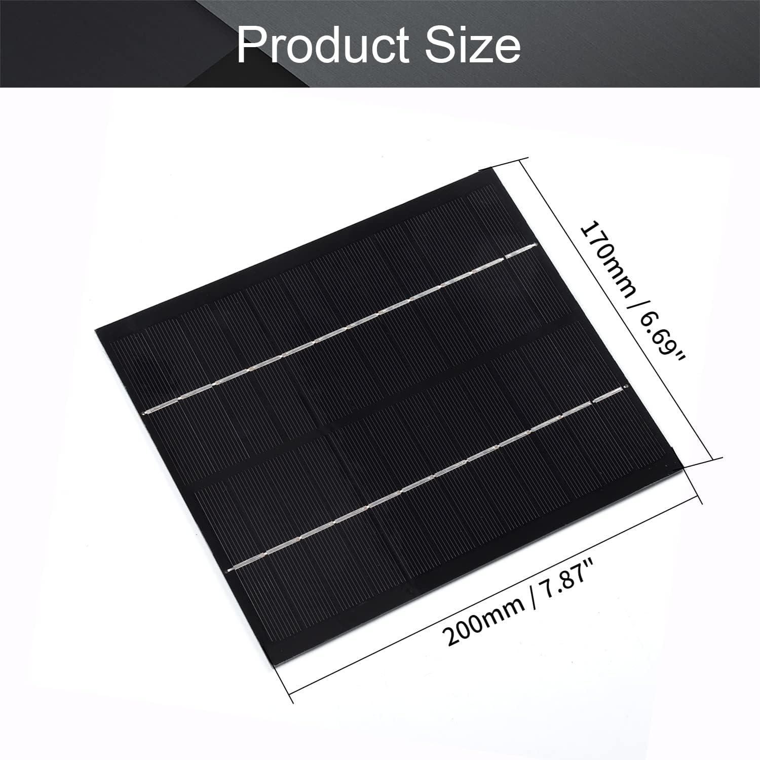 Fielect 12V 6W Polycrystalline Mini Solar Panel Module DIY for Light Toys Charger 170x200mm 1Pcs