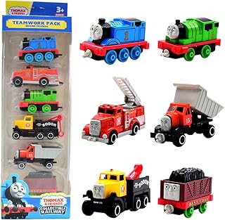 DGTSYAL Thomas Friends Car Toys 6PCS Thomas Alloy Car Toys Thomas and His Friends Figure Engine Thomas Racing Toy Car Girls and Boys Kids Play Set for 3+ year olds boys